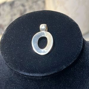 Oval sterling pendant